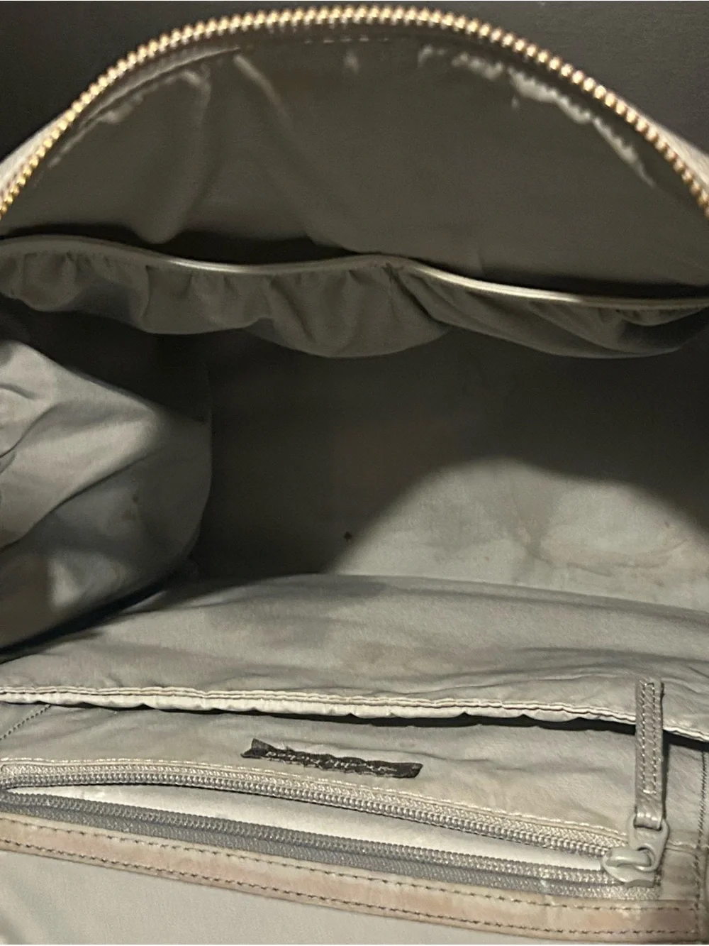 Freshly Picked Classic Diaper Bag II in Stone Color Pebbled Leather Lg Backpack